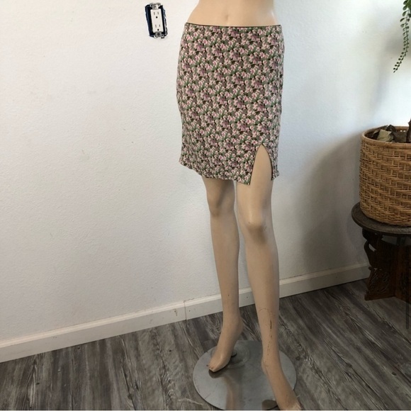 Audrey3+1 mini floral skirt elastic waist - Picture 12 of 16